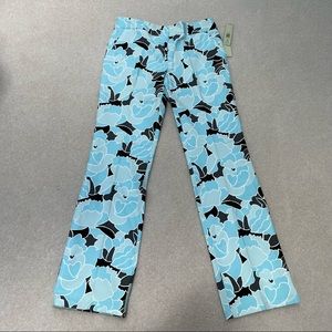 Ideology Vintage Flower Power Funky Boot Cut Pant - 8 NWT